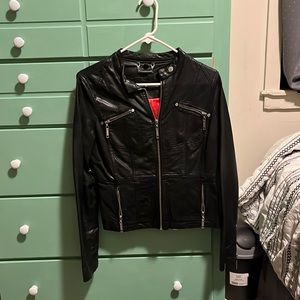 Faux Black Leather Jacket